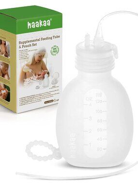 haakaa Supplemental Feeding Tube & Pouch Set, Baby Supplemental Nursing System